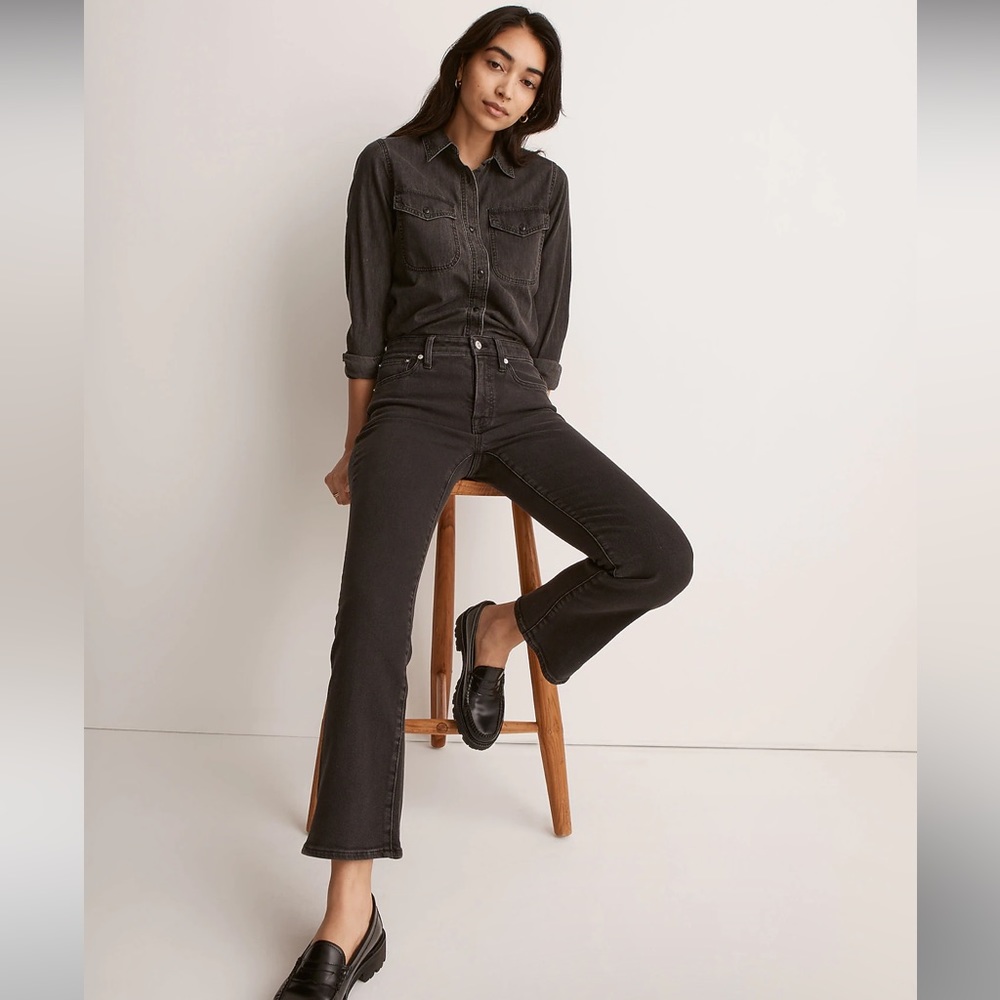 NWT Madewell Midrise Kick Out Jeans in Starkey wash